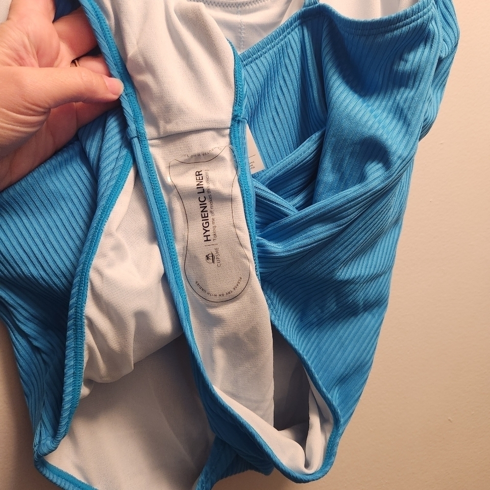 3/$25 Cupshe teal torquise one piece swim XL adjustable scoop neck bathing suit - Picture 10 of 12